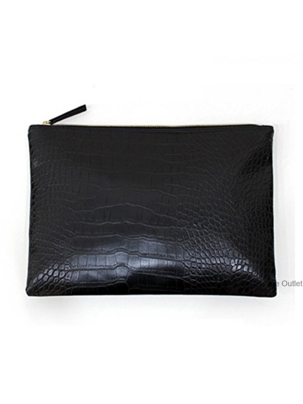 Crocodile Grain PU Leather Envelope Clutch Bag